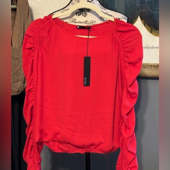 krisa Tops - Krisa nwt red blouse sold at Revolve